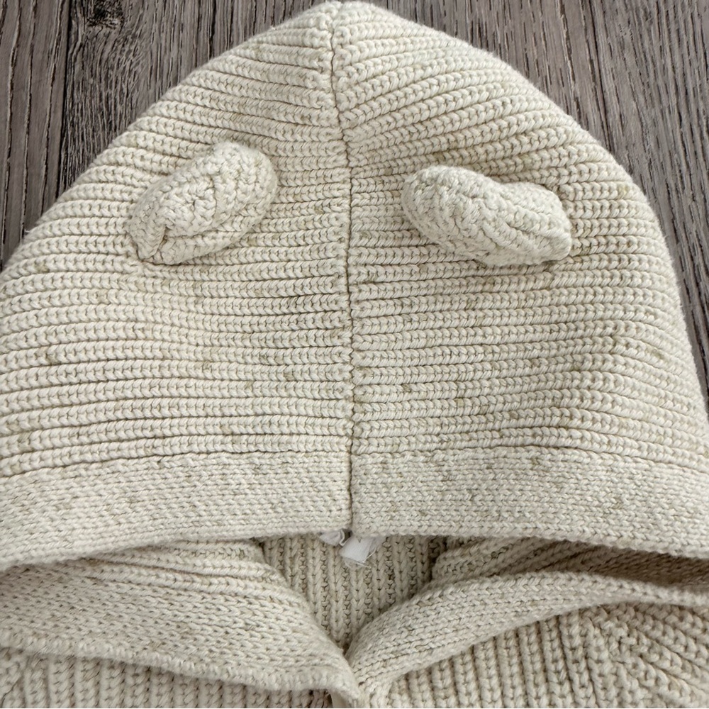Jamie Kay OG Bear Knit Cardigan Pistachio Fleck Size 4 Years - Picture 3 of 7
